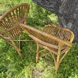 Pair of chairs rattan