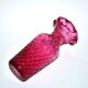 Vintage pink blown glass cornet vase - vintage pineapple shape 18cm