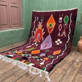 Burgundy Moroccan Berber rug 200cm x 300cm