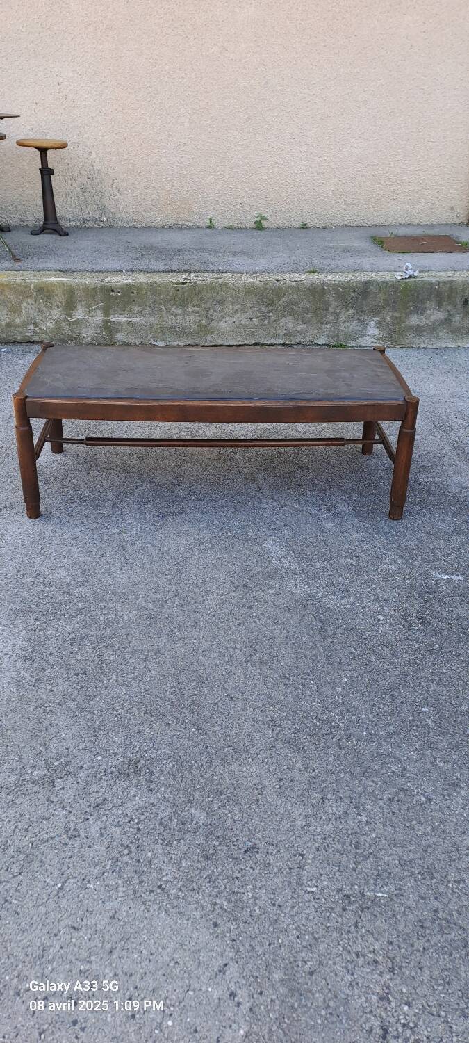 1960 coffee table with a slate top