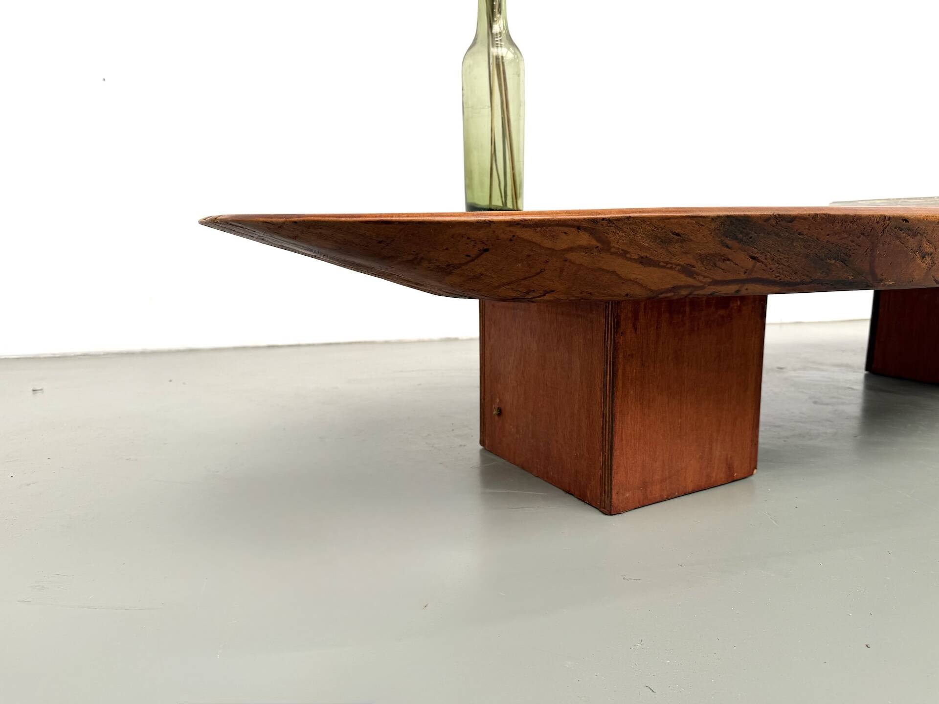 Organic Coffee Table "Slab" in Solid Exotic Wood