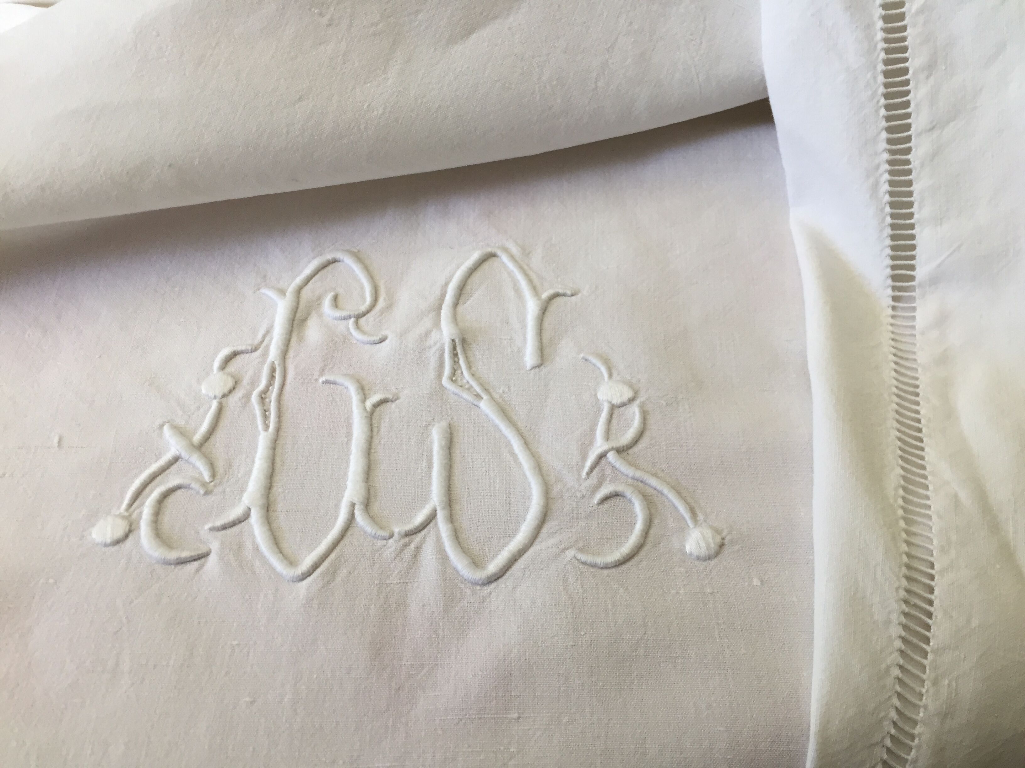 Old sheet, GS monogram