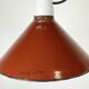Suspension industrielle en émail rouge, années 1970