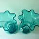 Pair of bride in blue duck glass vases of the 1920s