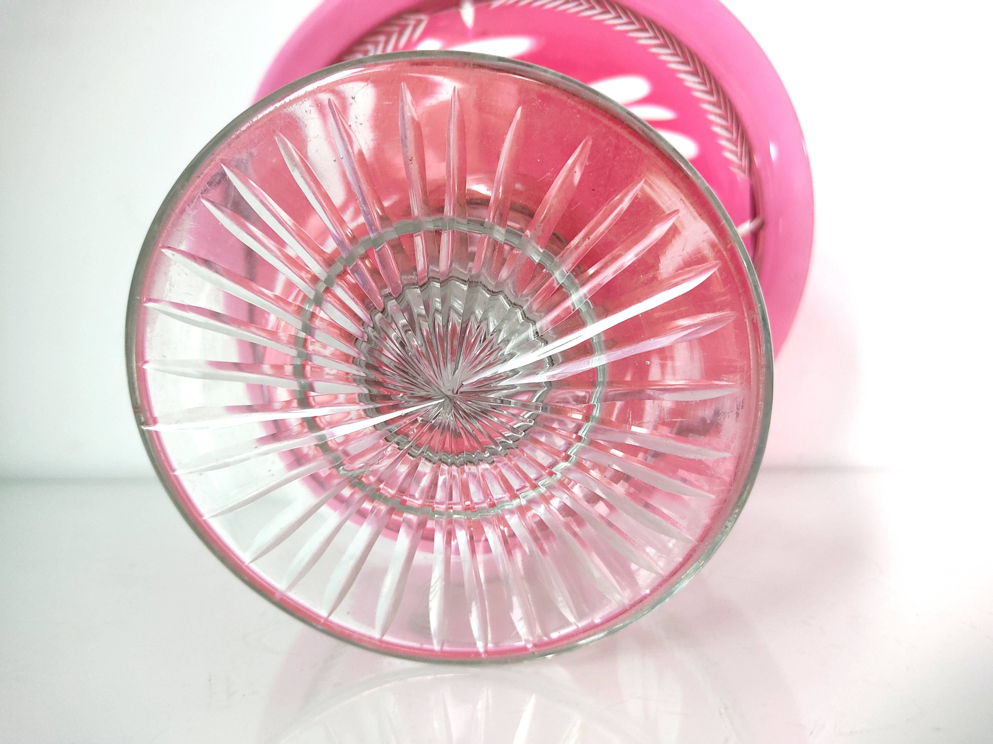 Cut rose glass bowl