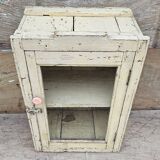 Old Art Deco wall display case in Burmese teak