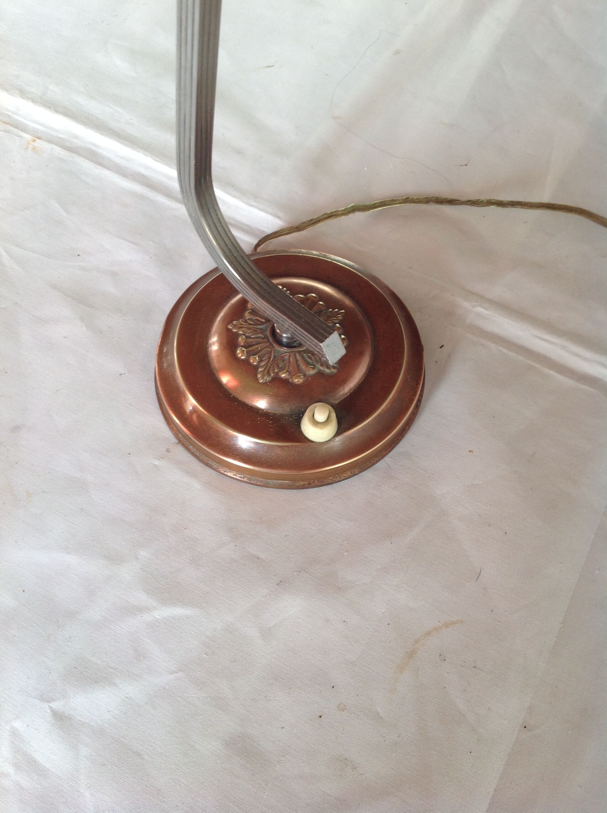 Old copper desk lamp