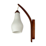 60s 70s lamp teak light wall lamp Uno & Östen Kristiansson for Luxus