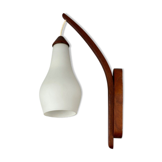60s 70s lamp teak light wall lamp Uno & Östen Kristiansson for Luxus