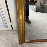Large Louis Philippe Style Gilded Stucco Fireplace Mirror