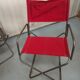 Lot 4 Renolux camping armchairs folding iron and red fabric