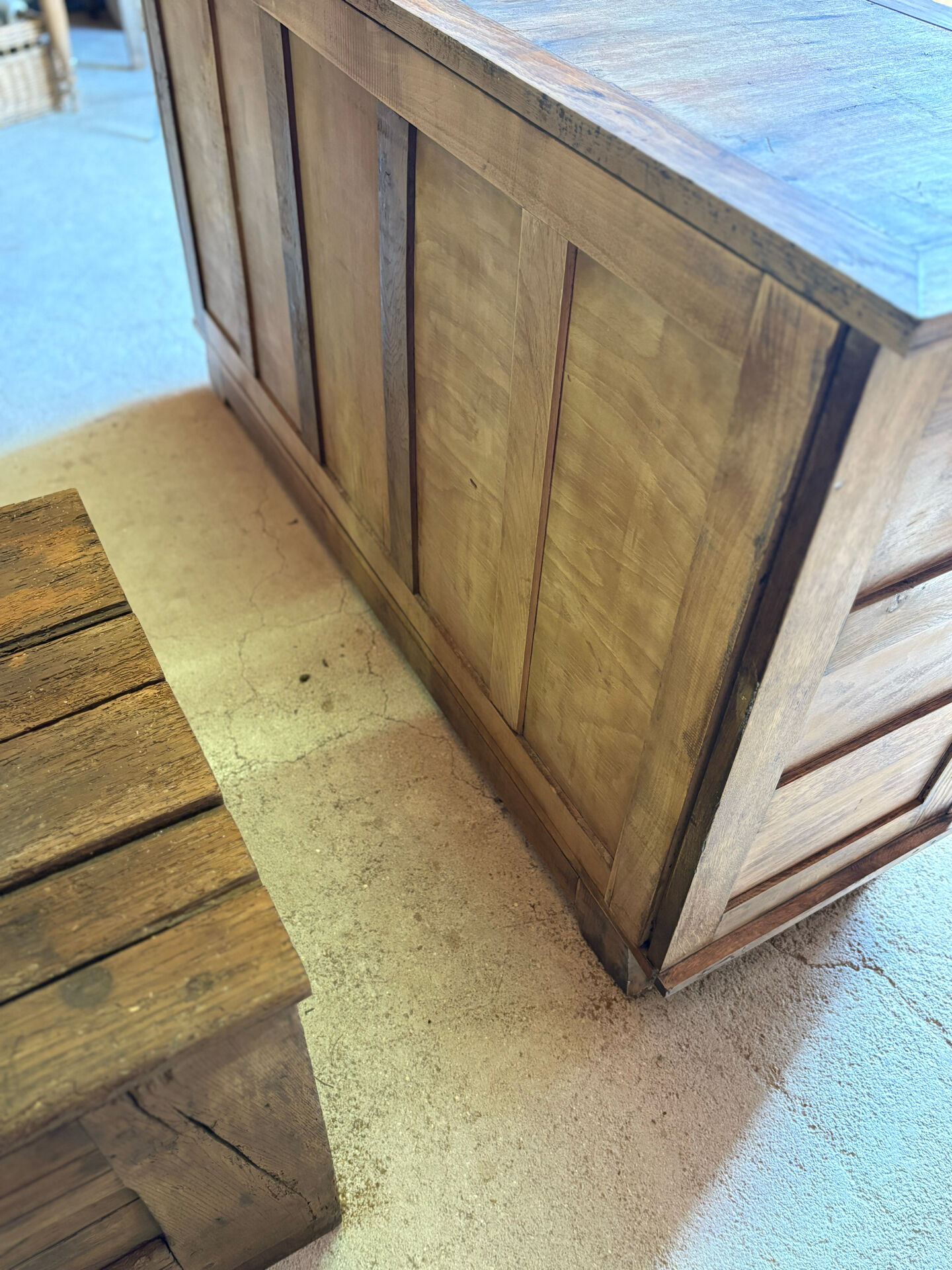 Renovated antique solid wood sideboard