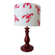 Lampe céramique abat-jour homard vintage