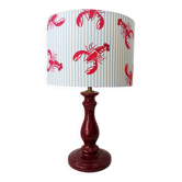 Vintage lobster ceramic lamp shade