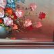 Oil on canvas bouquet of flowers signed Charles Édouard