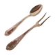 Silver metal service cutlery