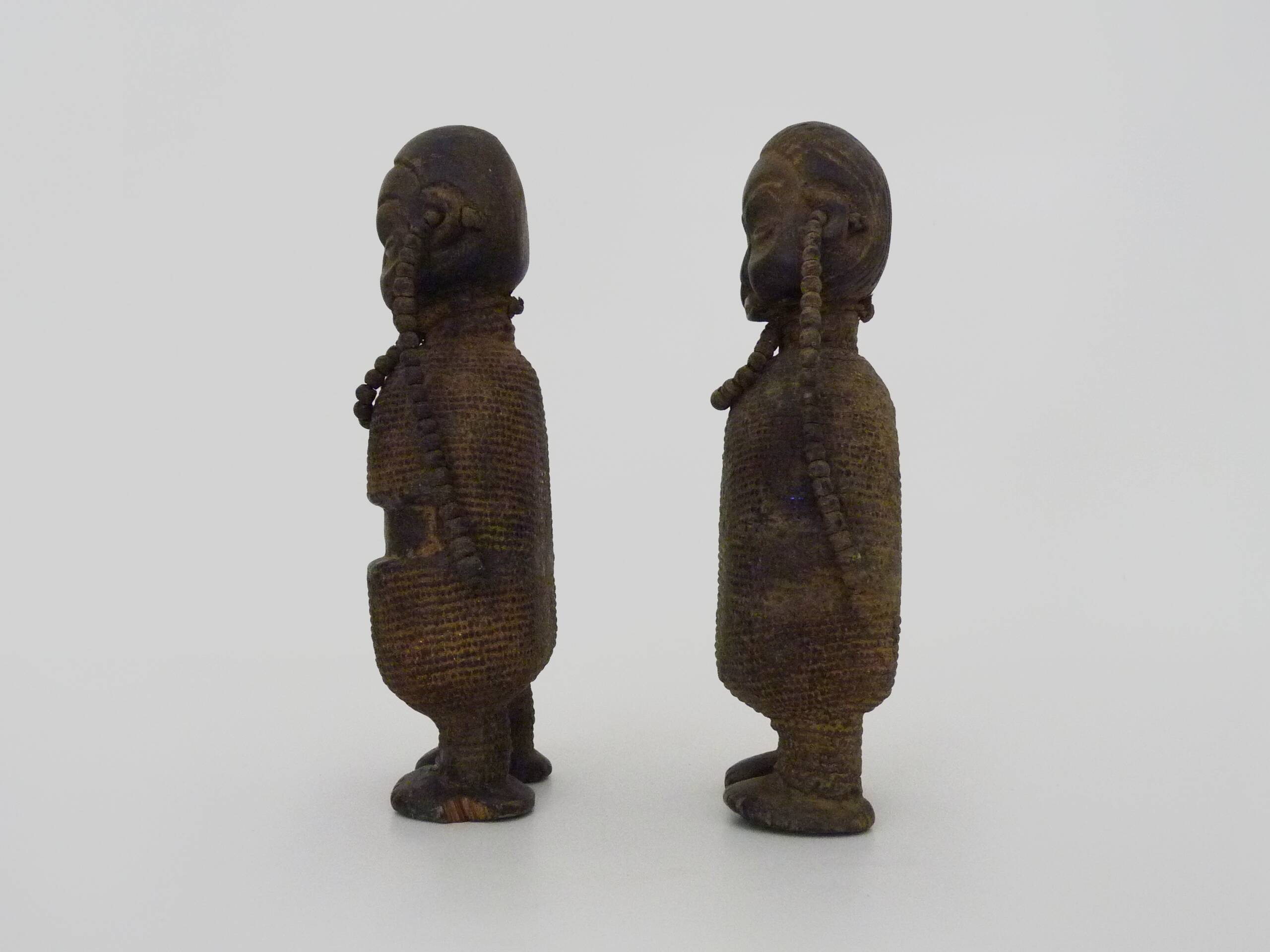 Pair of African fertility doll sculptures Namji Cameroon. 70