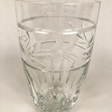 Large carved crystal vase