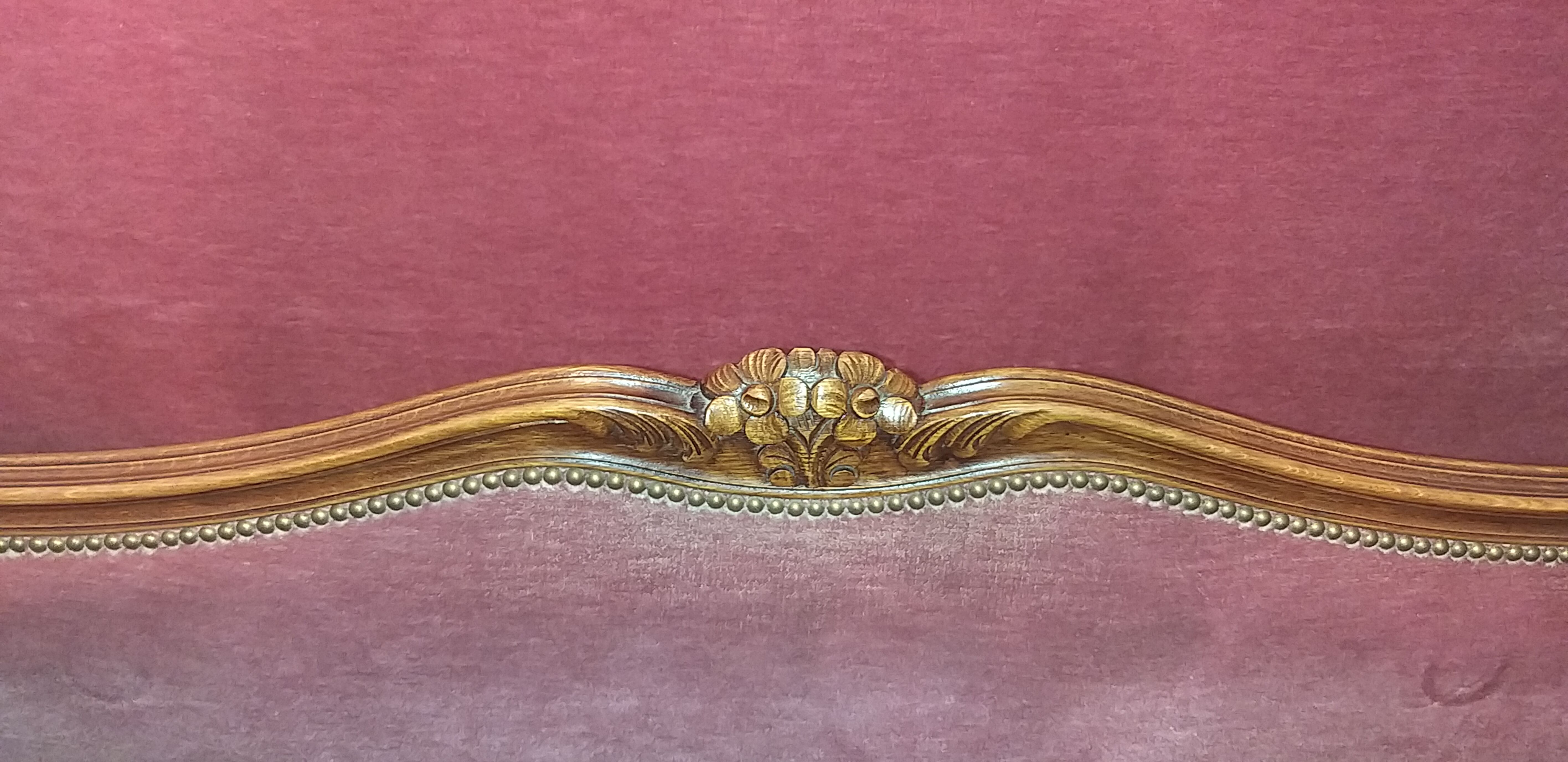 Li corbeille velour ras rose