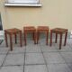Lot de 4 tabouret bois