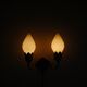 Fog & Mørup 2-Arm Brass and Opaline Glass Tulip Wall Lamp