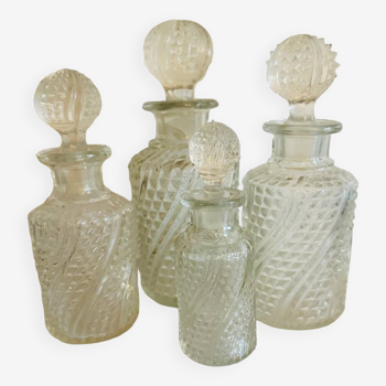 Antique baccarat crystal bottles