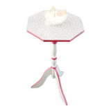 Vintage pedestal table restyled, antique pedestal table