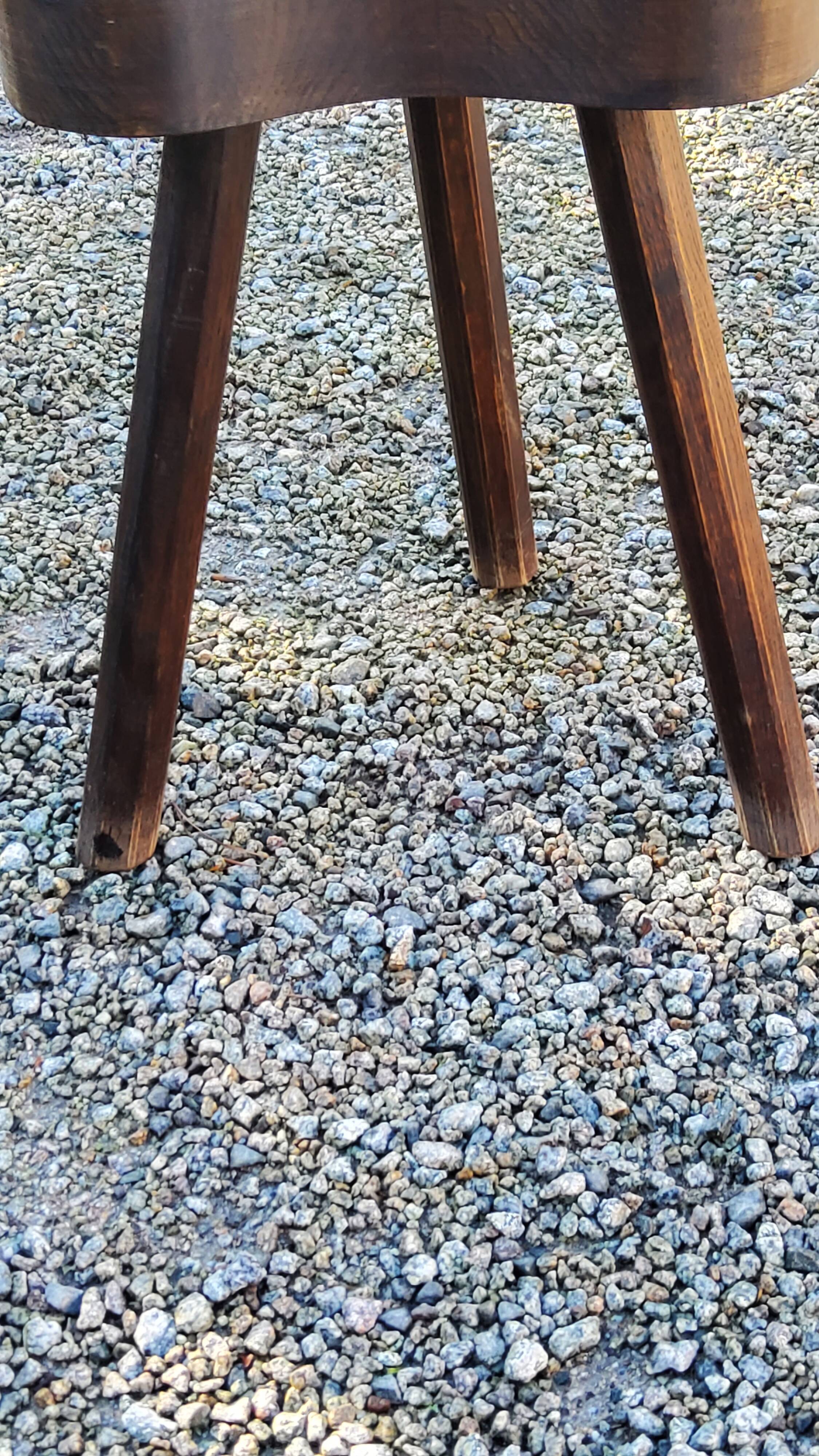 Pair of vintage shepherd stools in solid oak