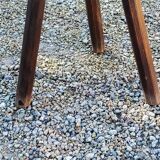 Pair of vintage shepherd stools in solid oak