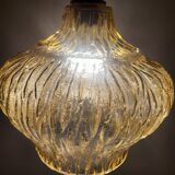 Amber glass pendant, iridescent gold, vintage 1960-70.