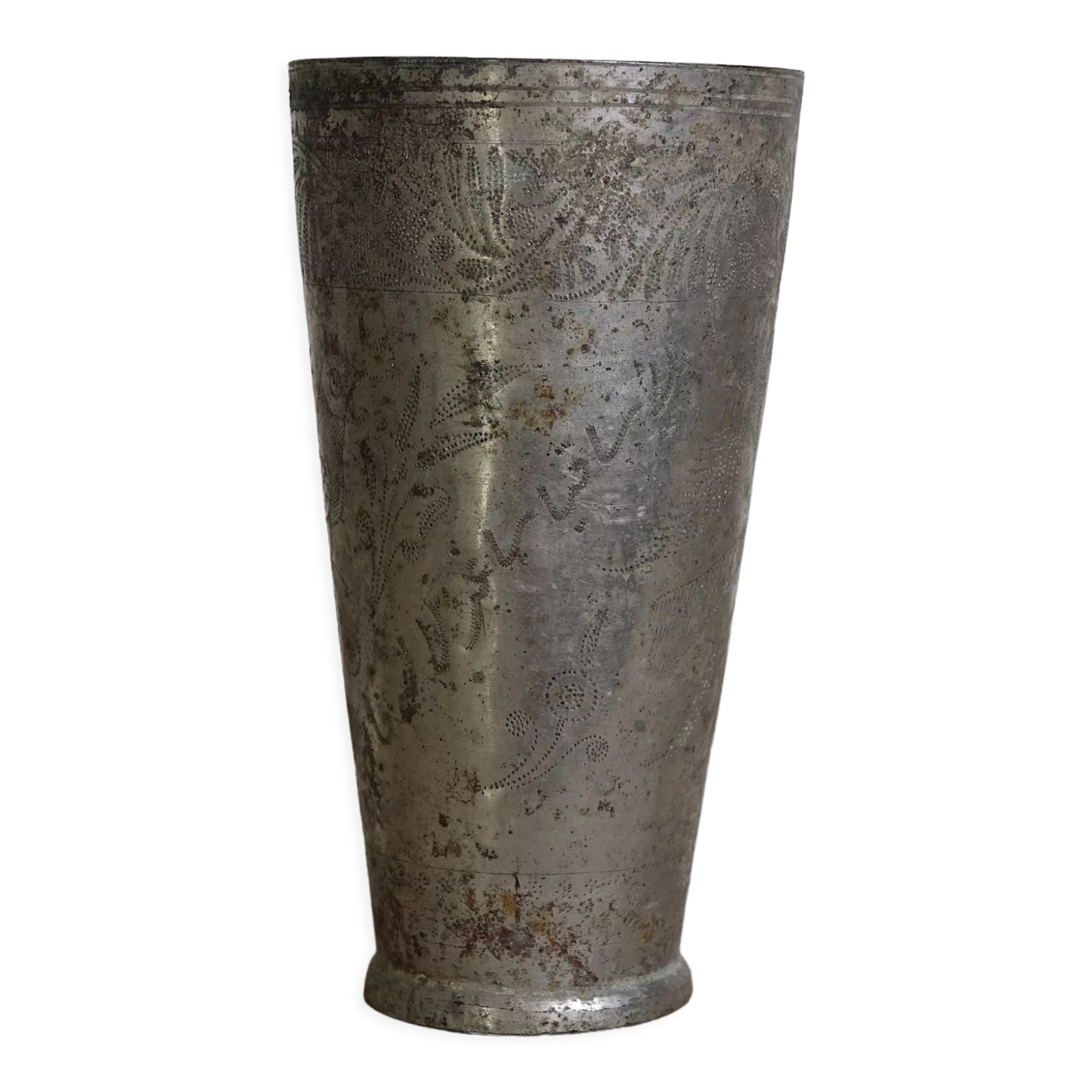 Antique brass lassi glass