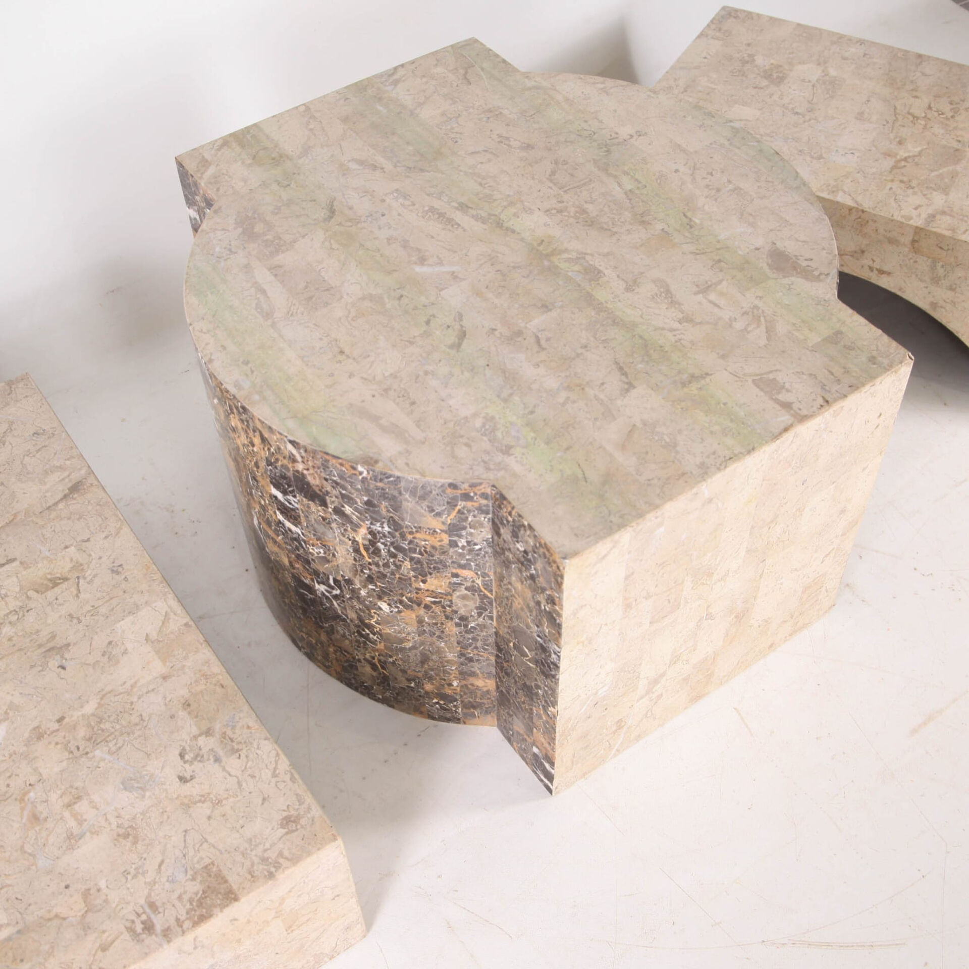 Coffee table in faux marble