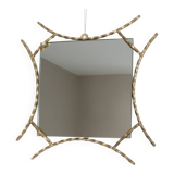 Miroir en fer forgé doré