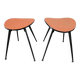 Pair of Vintage Stools with Metal Legs, Consoles