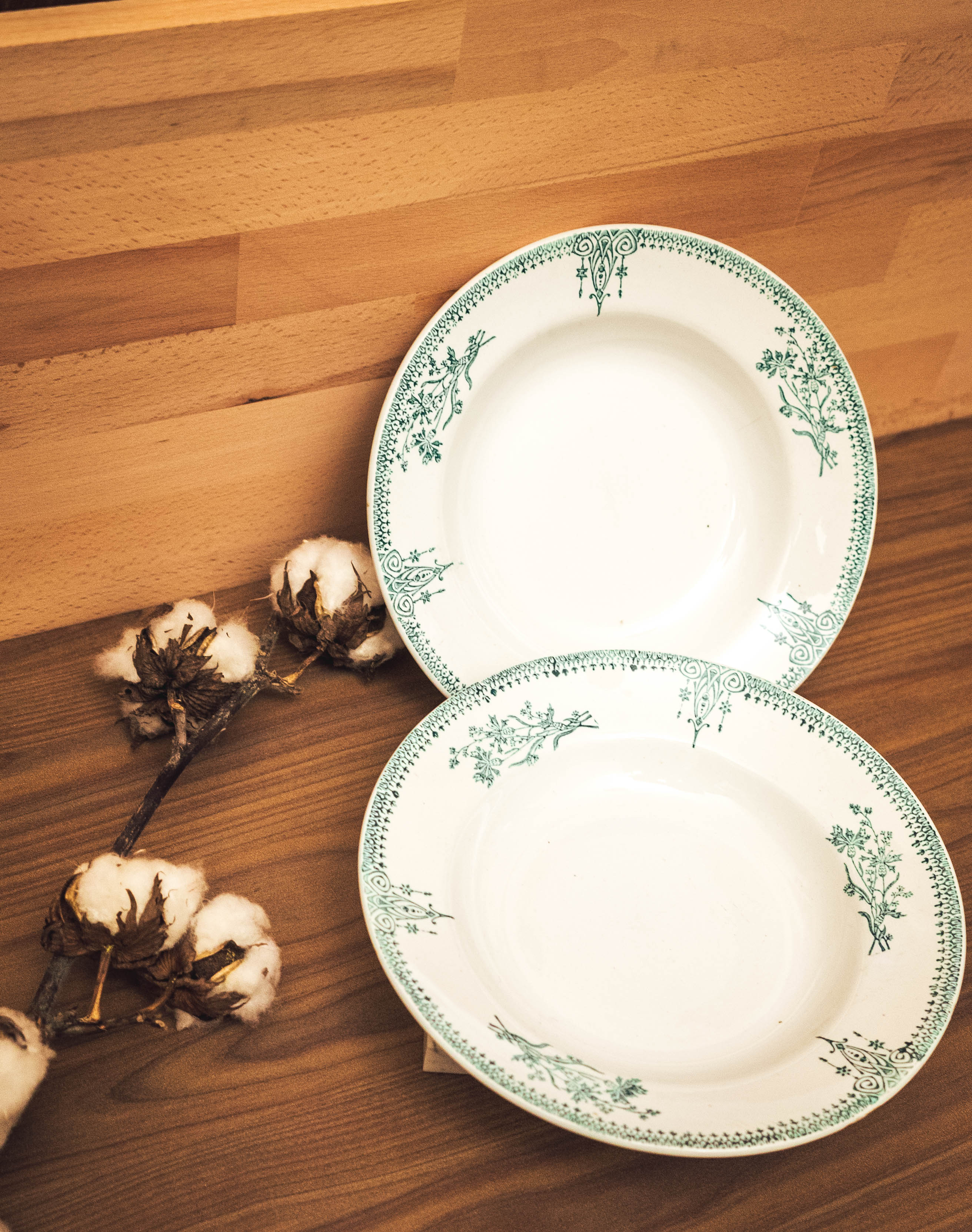 Set of 6 ceramic plates St-Amand