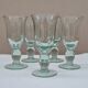 Service of 5 blown glass stemmed glasses
