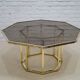 Brass  Italian coffee table by Romeo Rega, 1970s