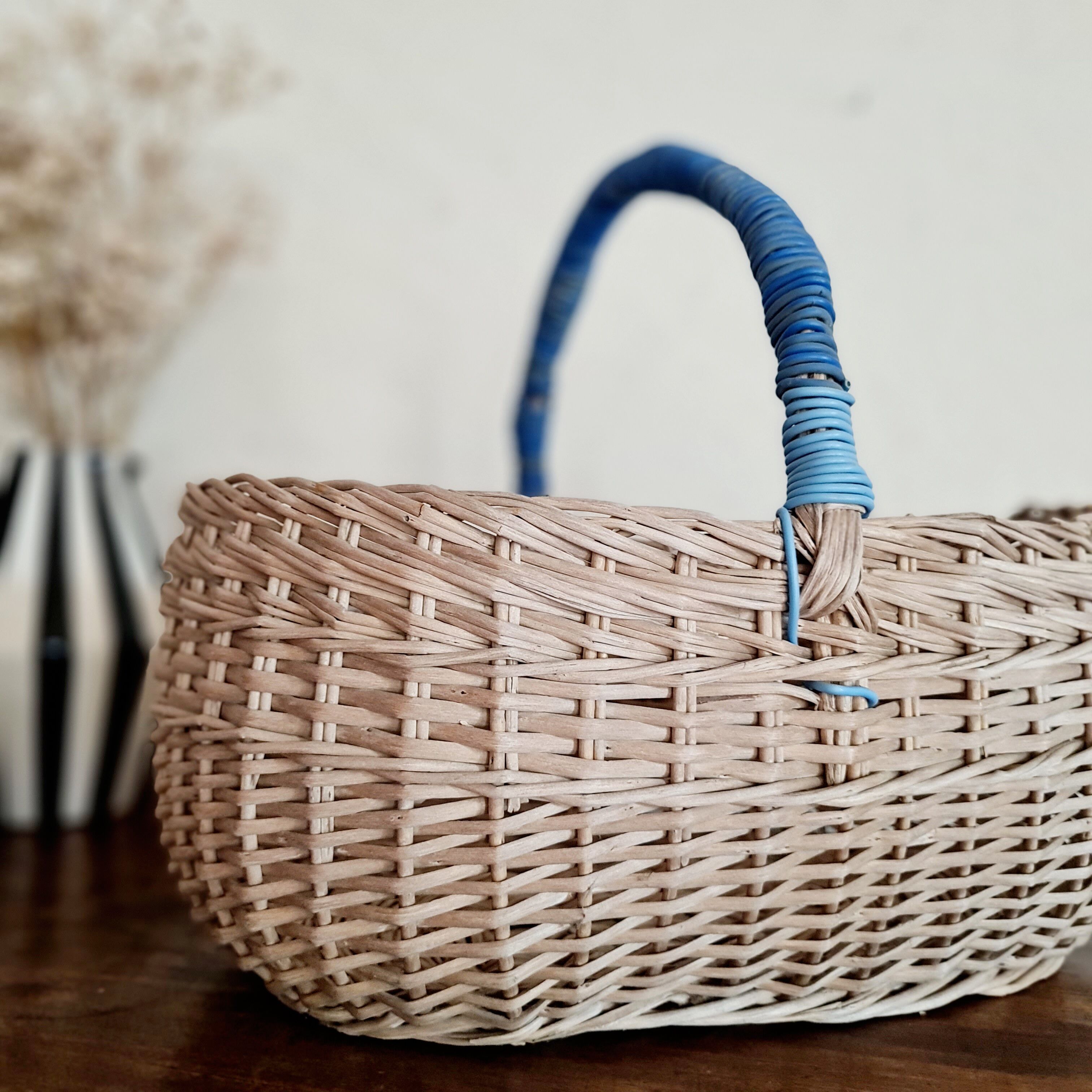 Antique rattan basket