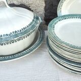 Set de 6 assiettes plates Terre de fer modèle service Congo