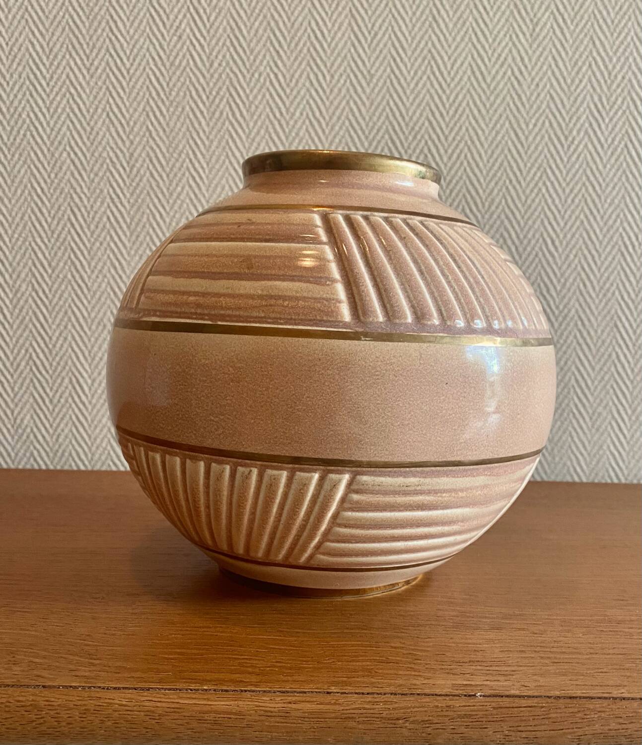 French art deco vase signed odyv 1930