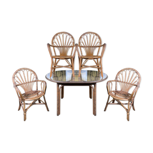 Salon de jardin en rotin