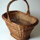 Wicker shopping basket, braided, handmade, vintage