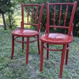Grey Bistro Chairs from Lichtig, 1900s, Set of 2