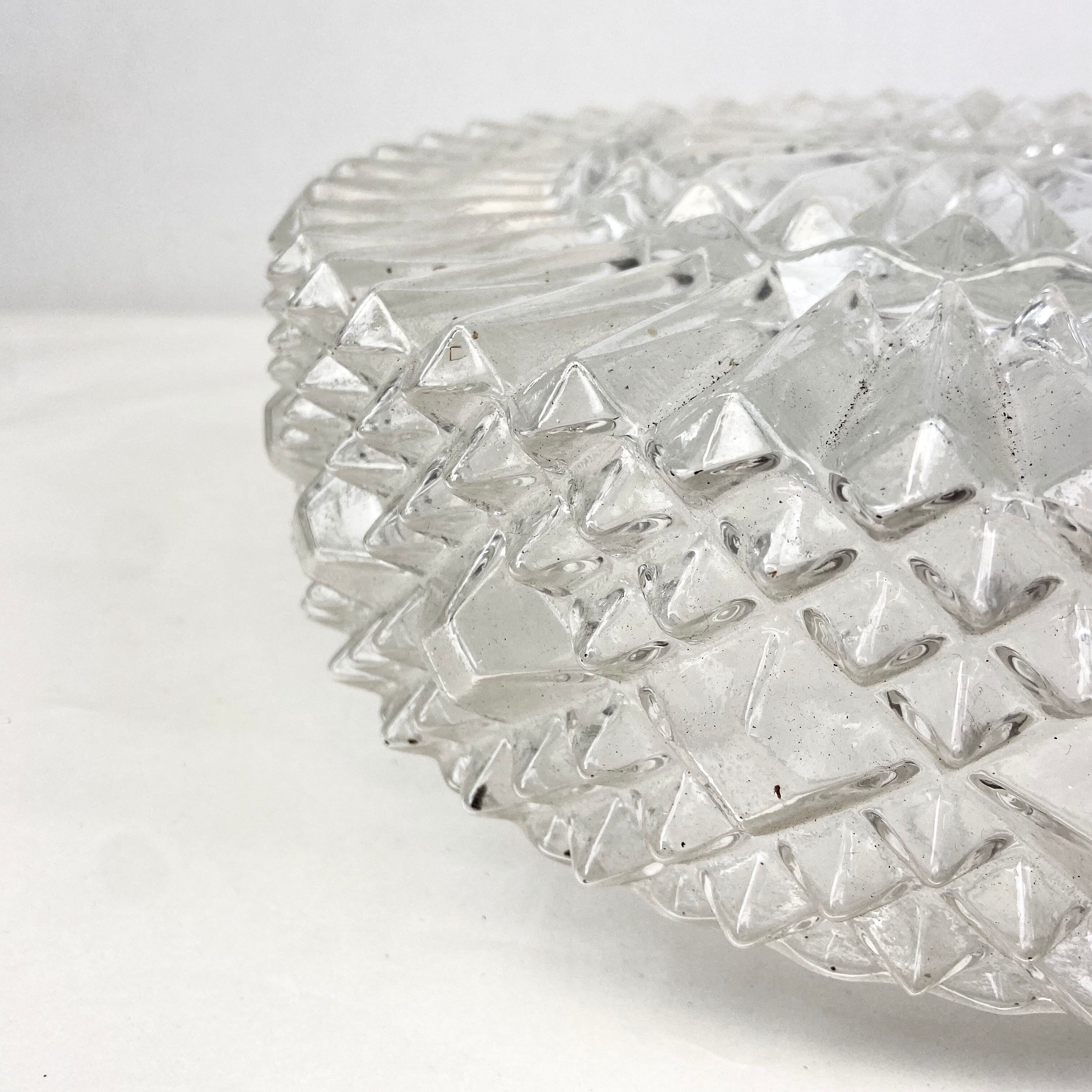 Ceiling lamp or wall lamp in holophanous glass - Ø 24,5 cm