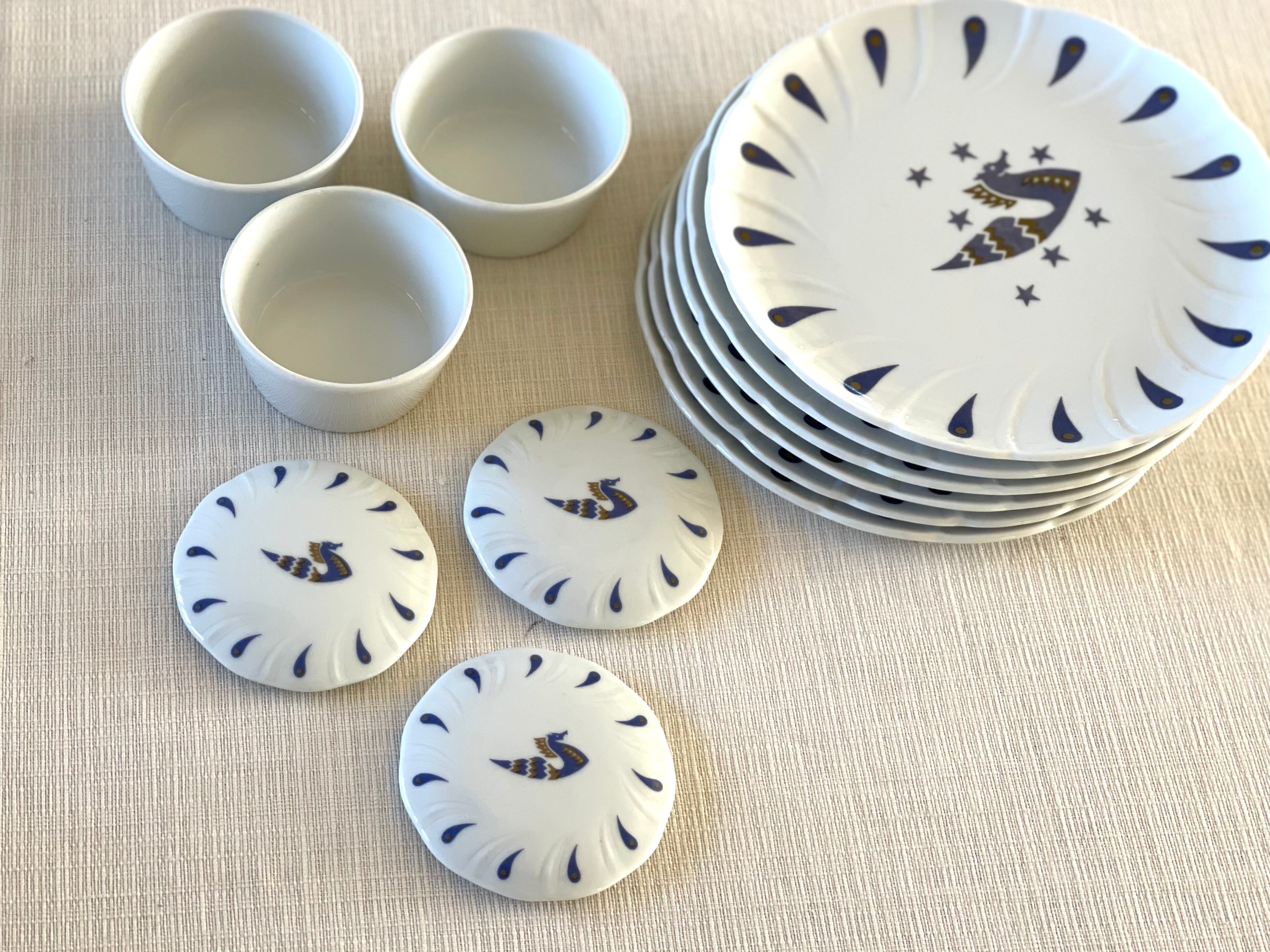 6 Bernardaud plates for Air France