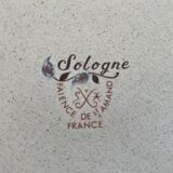 Plat faïence de st amand sologne