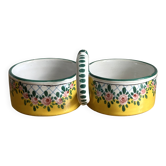 Salière poivirière ancienne en porcelaine Renoleau - Delvaux à Paris 1900