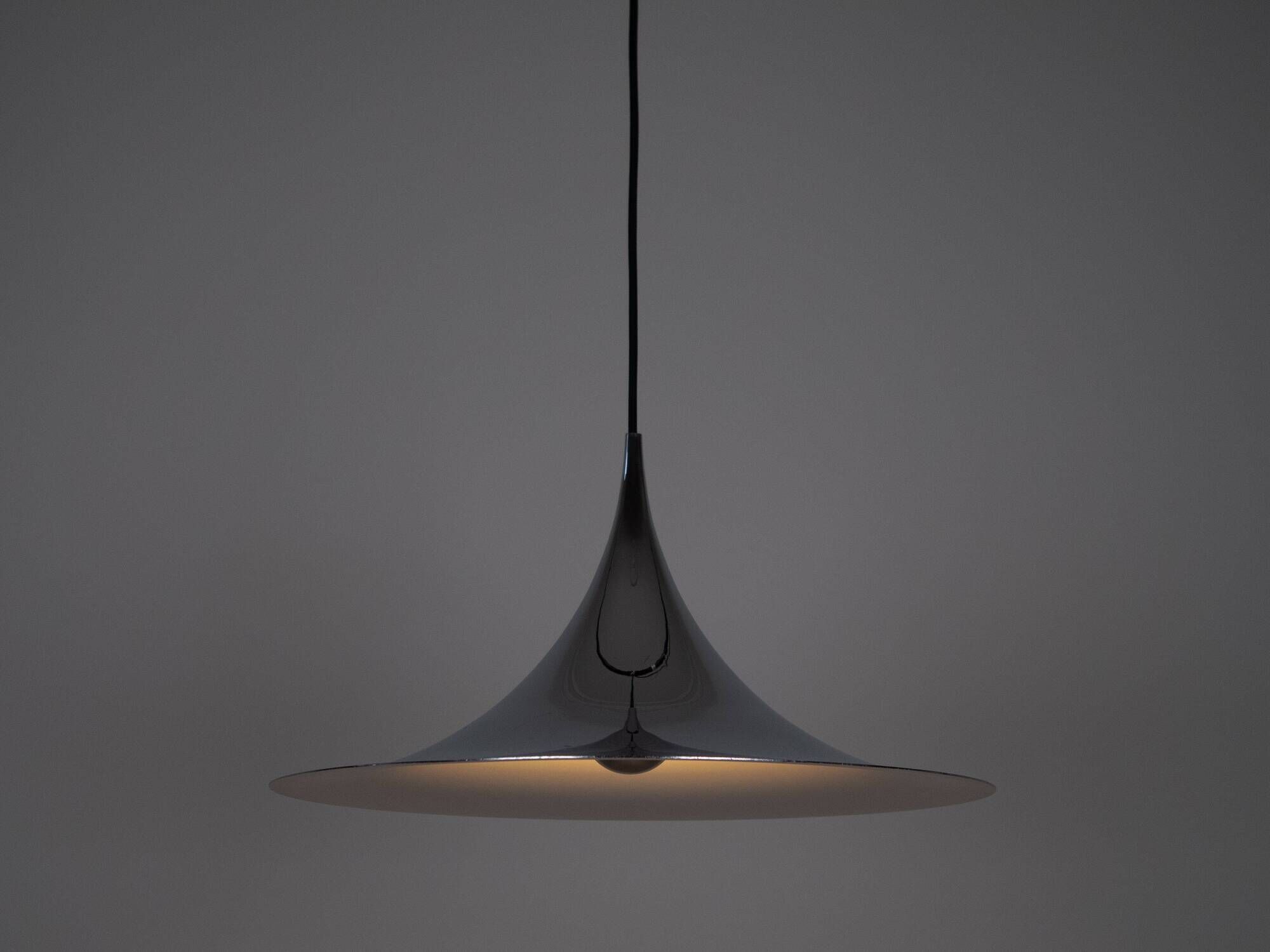 Danish vintage pendant lamp Semi by Bonderup and Thorup, 1968
