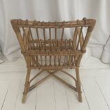 Chaise enfant en rotin vintage 1960 Louis Sognot - chaises enfant