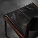 Modern vintage Scandinavian chairs in rosewood and black leather from the mid-century by Bramin, set of 3.